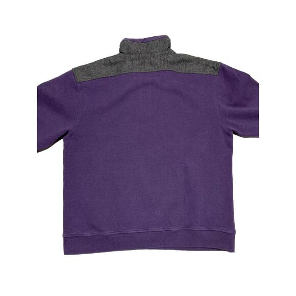 Kinboch Anderson Sweater Mens Extra Large Purple 1/4 Zip Scotland Elbow Patch XL - Picture 2 of 6